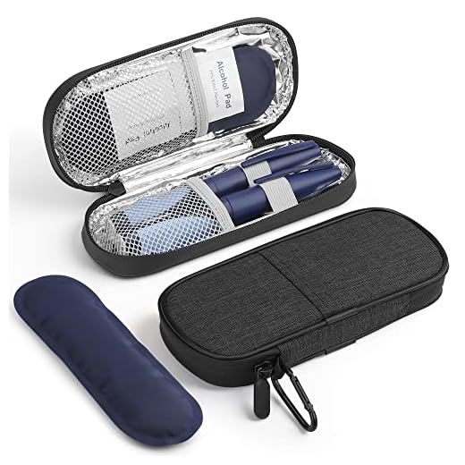 Gelozid Insulin Pen Cooler Travel Case Diabetic Medication Insulated Cool Organizer with 2 Reusable Ice Packs for Insulin Pen and Other Diabetic Supplies, for The Daily Life and Trip(Black)