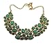 Women Fashion New Green Resin Rhinestone Drop Bubble Choker Necklace
