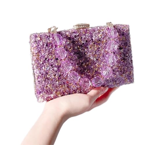 KLHDGFD アクリルパーティーバッグクリスタルハンドバッグフェミニンパーティー財布女性のホールドバッグ花嫁ブライドメイドウェディングドレスバッグ
