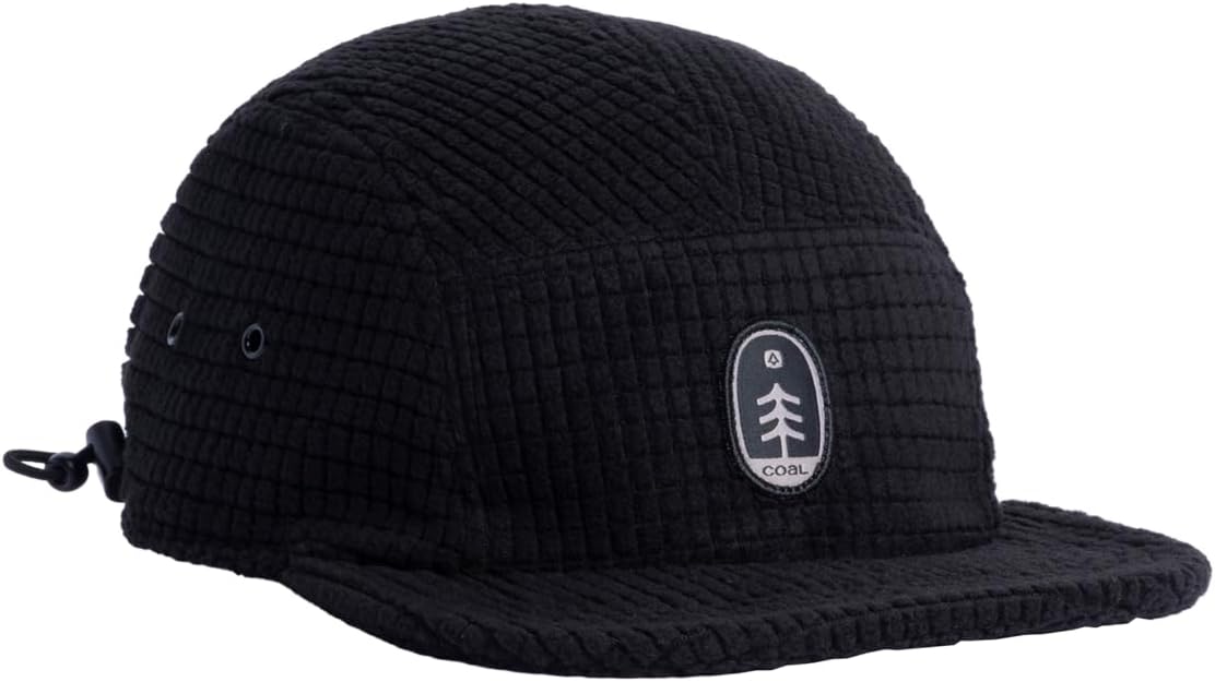 Coal Headwear The Canyon Fleece 5 Panel Cap Hat - Warm Soft Fleece, Flat Brim, Adjustable - Outdoor Casual Everyday