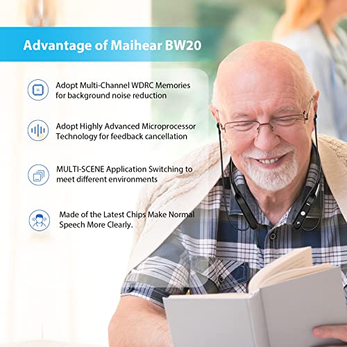 [2023 New] Rechargeable Wireless Hearing Amplifiers To Aids For Tv Watching, Presonal Digital Headphones Sound Amplifiers For Seniors Adults, Fit To Right And Left Ear #TOP3