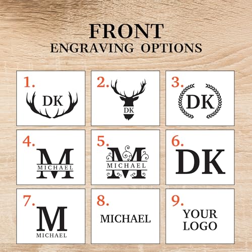 Personalized Valentine's Gift Leather Wallet For Men Custom Slim Wallet Customized Bifold Wallets For Men Engraved Genuine Leather Custom Father's Day Wallet Gift Anniversary Gift For Him Grandpa Gift2