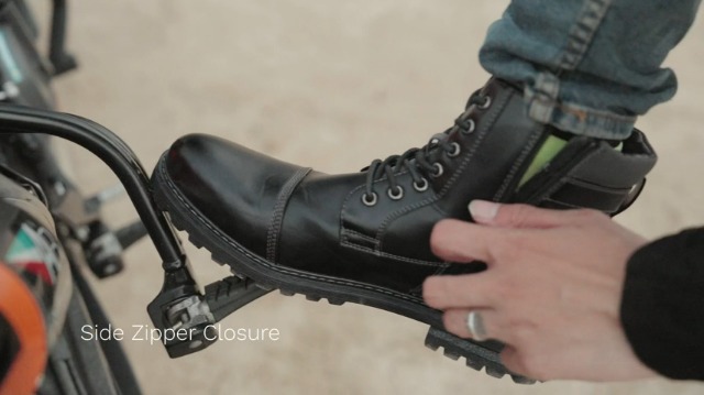 Bruno Marc Men's Motorcycle Boots, Lace-Up Boots, Classic