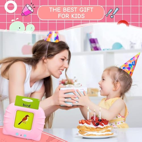 Image of CYNVEXA Talking Flash Cards for Kids 2-5 Years | Rechargeable Educational Learning Toy for Toddlers | Language Skills Builder for Boys & Girls (Kids Talking Flashcards)