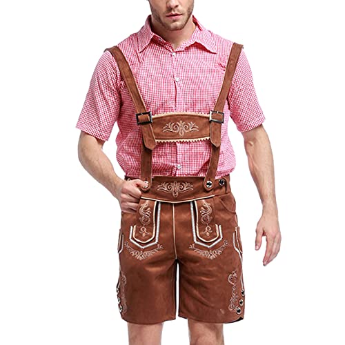 Tenue Bavaroise Homme Lederhosen en Costume Traditionnel d'Oktoberfest