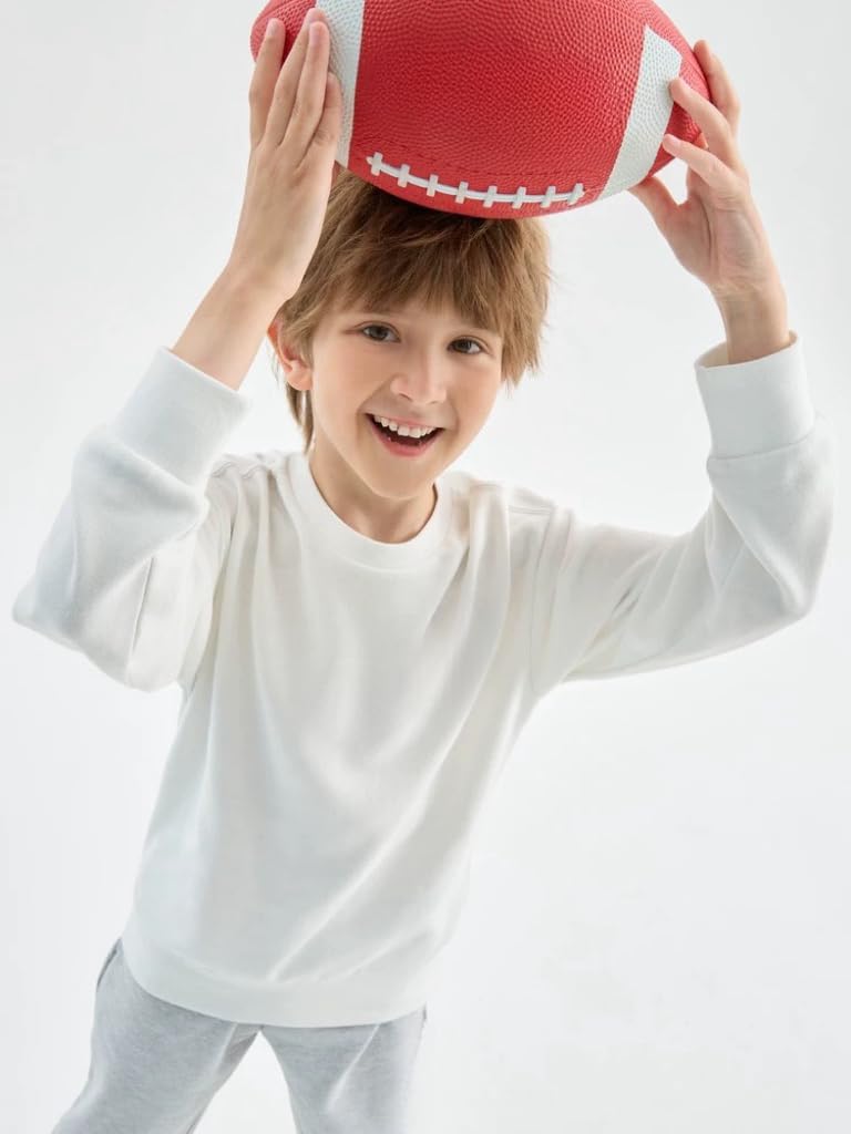 2-Pack Unisex Kids Crewneck Sweatshirt Long Sleeve Cotton Pullover Tops For Boys and Girls(Thin) - Image 6