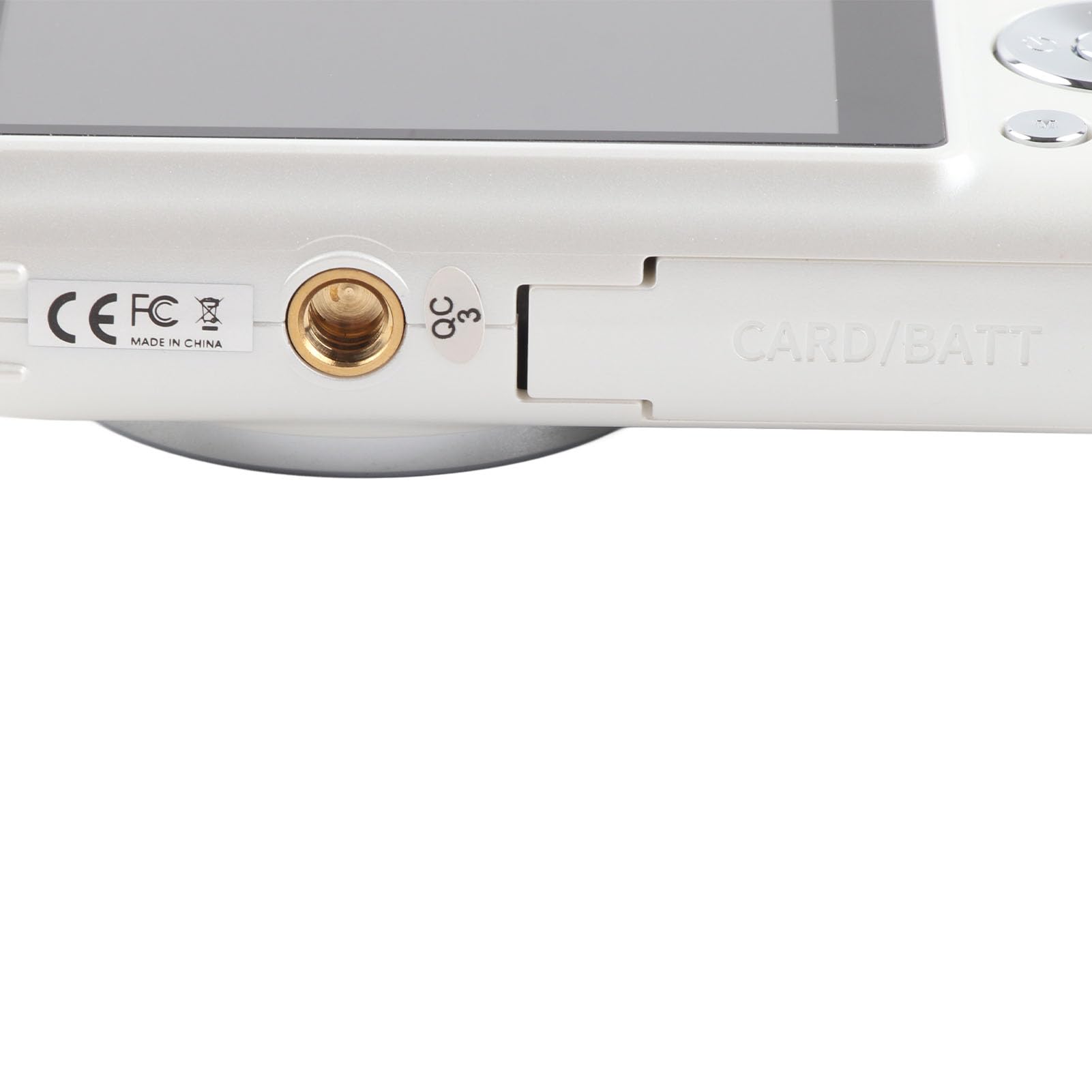 Piccola Fotocamera per Adolescenti, Fotocamera Digitale 4K con Schermo IPS da 58 MP, Schermo IPS da 2,88 Pollici, Sottile e Leggera per i Viaggi (WHITE)