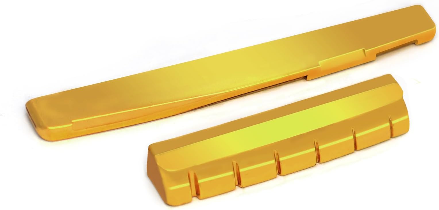 SAPHUE 6-String Acoustic Guitar Brass Nut and Saddle Gold Plated