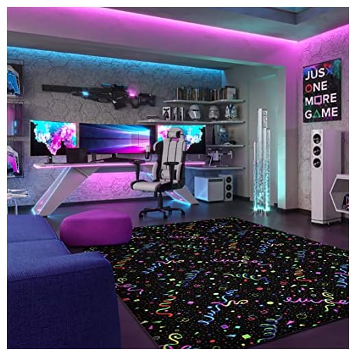 Joy Carpets Fluorescent Celebration 4' x 6' Area Rug