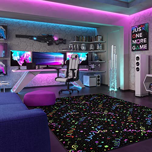 Alfombra Joy Carpets Fluorescent Celebration 4' x 6' miniatura 1