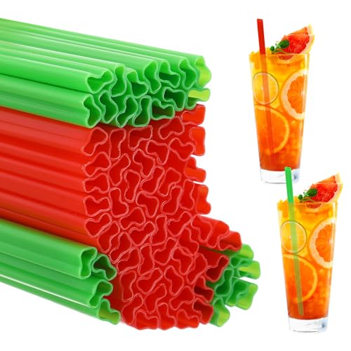 100 pitillos plásticos desechables en forma de calceta navideña miniatura 1
