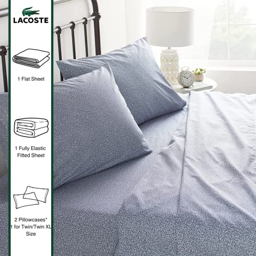 Image of Lacoste Camo Sheet Set, Twin XL, Vintage Indigo