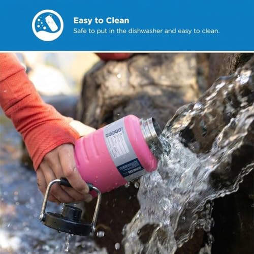 Image of Thermosteel Water Jug Insulated Tumbler with Magnet Lid 2100ml, Water from Bottle for Travel, Home, Office, School, Gym, Hotel and Dhaba 12+ Hours Hot and 18+ Hours Cold (Pink)
