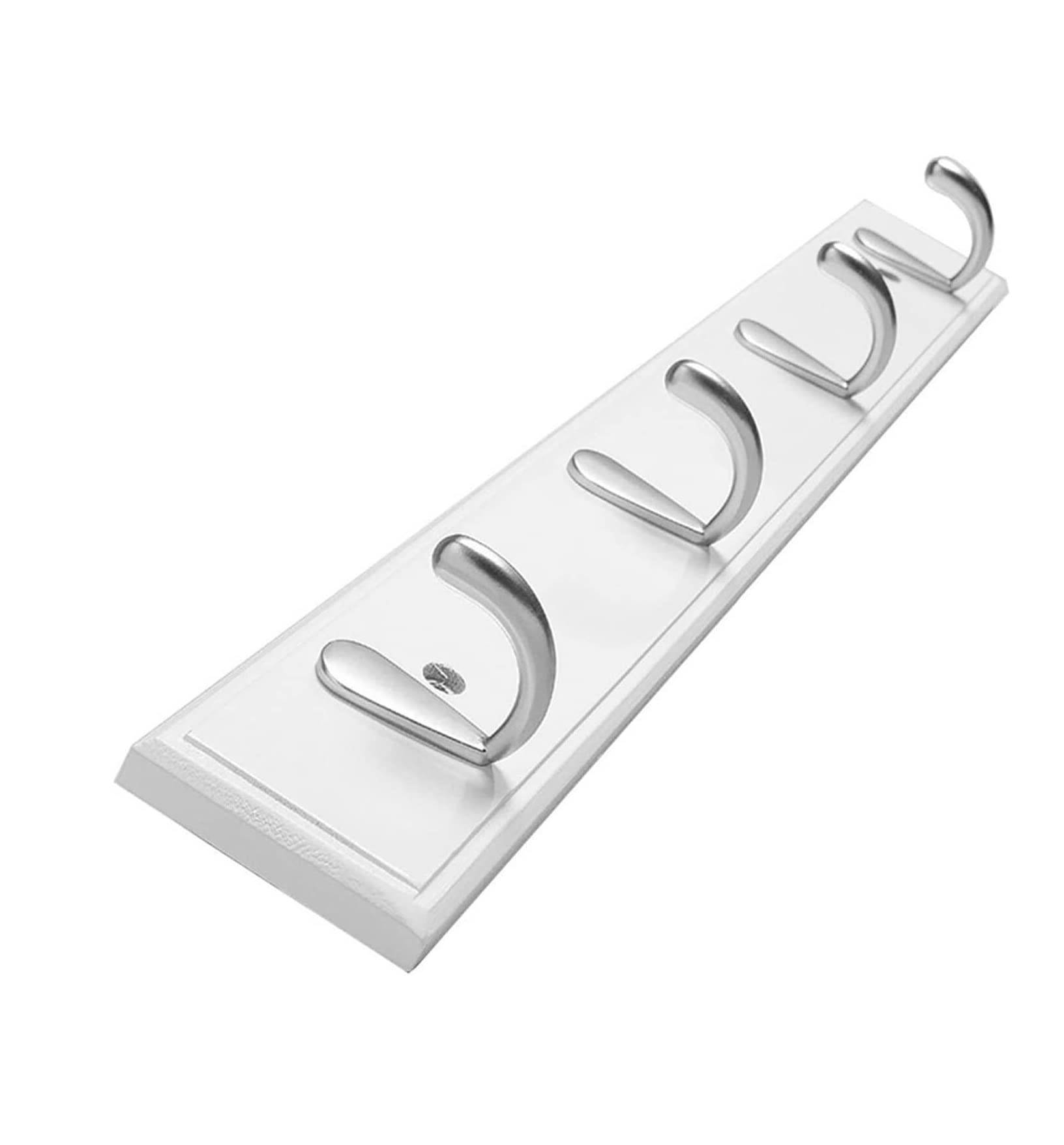 Ścienne na Ubrania, Wieszak Ścienny Na Ubrania, Wieszaki Na Ubrania Salon Szafa Wieszaki Na Kapelusze Wieszak Na Płaszcze Wieszak Ścienny 4 Haki Wieszaki dla Kapeluszy, Szali, Torebek(White)