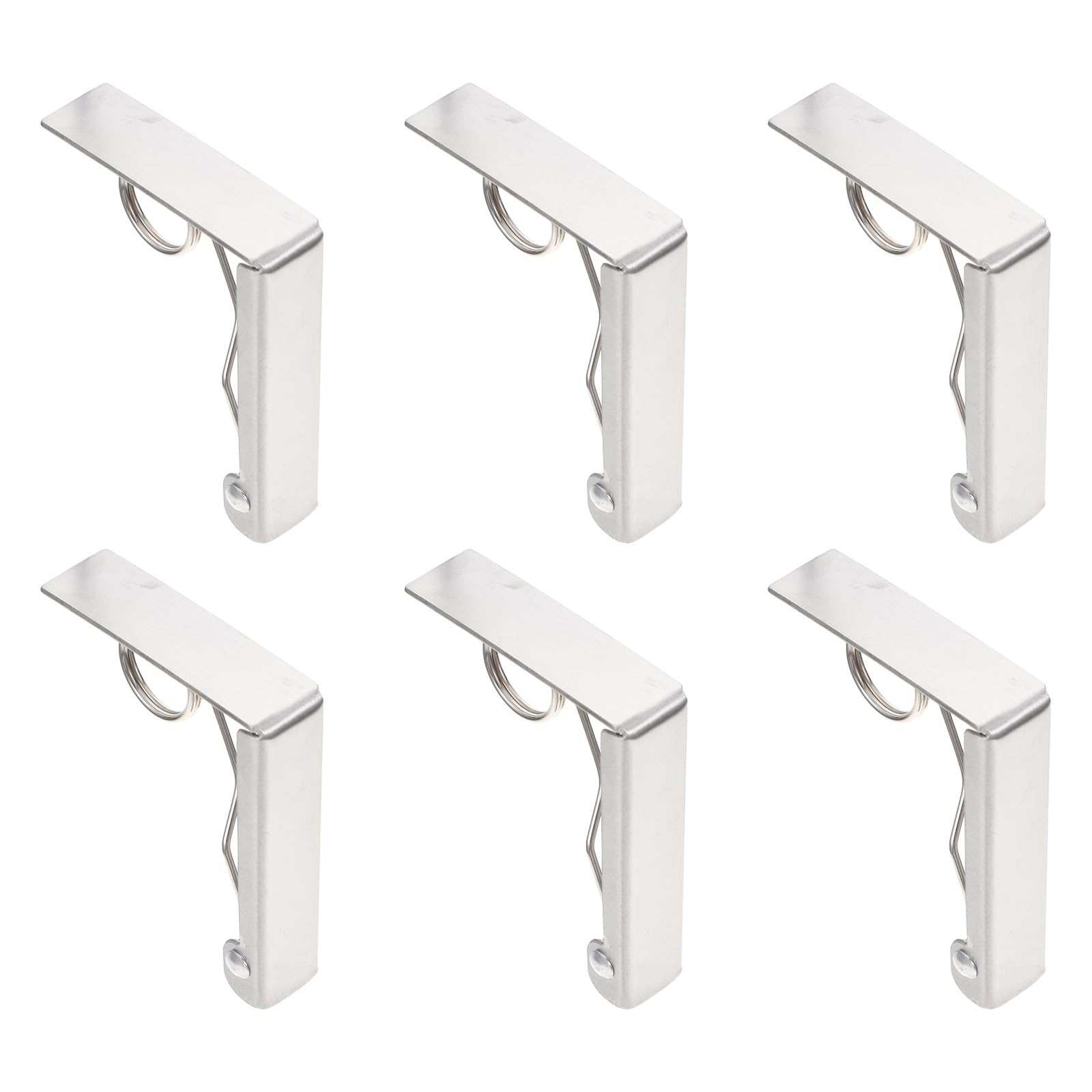 Set 6 Pezzi Fermatovaglia per Tavolo in Acciaio Inossidabile, Clip Portatovaglia Resistenti 5,5 Cm per Campeggio e Picnic
