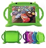 iPad Case for Kids, iPad 2017 2018 9.7 inch Case/iPad Pro/iPad Air 1 2 Cute Cartoon Case, Universal Shockproof Silicone Protective Cover with Self Stand [BPA Free][Side Handles] (Green)