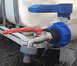 CMS60133MK99 CMS60133MK99 Auslauf Kugelhahn mit Stecker passend für Gardena, IBC-Container-Zubehör-Regenwasser-Tank-Adapter-Fitting-Kanister