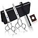 Produktbild Qhui Haarschere Set, 2 Extra Scharfe Haarschneideschere mit Etui, Licht Friseurscheren mit Einseitiger Mikroverzahnung, Perfekter Effilierschere für Damen und Herren