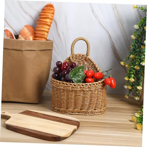 Cesta de almacenamiento colgante NOLITOY de cocina para ajos y jengibre en marrón natural 6