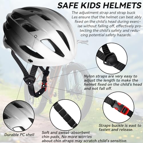 PQETBV Kinder Fahrradhelm, Verstellbarer Kinderhelm für Jungen und Mädchen im Alter von 3–16 Jahren, Fahrradhelm Kinder mit Abnehmbarem Visier, Sicherheitshelm für Skateboard, Roller, Roller, Sport