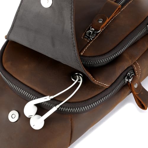 Sling Bag for Men Genuine Leather