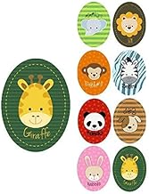 Haberdashery Online - 8 animal pattern knee patches, iron screen print, decorative cloth patches, thermal bonding, resistance to washing machine and dryer