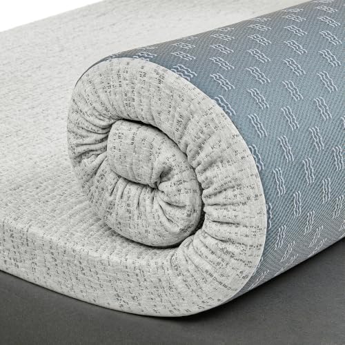 Image of Subrtex Mattress Topper, Full Memory Foam Topper with Cover, 4inch, Grey(4inch)