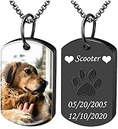 Fanery Sue Personalized Ash Necklace for Dog, Custom Pet/Dog Urn Necklace for Ashes, Pet Crematio...