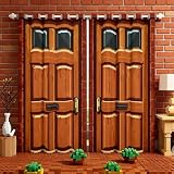 Castle Fairy Video Games Window Curtain,Miner Door Privacy Blackout Curtain for Window Brick Red Square Shade Windows Covering for Bedroom Video Games Theme Drapes 2 Panels,42Wx63L