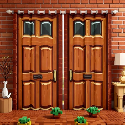 Castle Fairy Video Games Window Curtain,Miner Door Privacy 30-50% Blackout