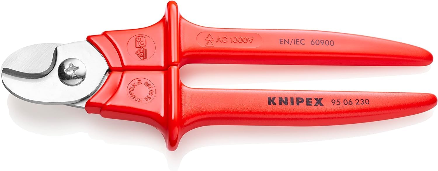 Knipex Cable Shears Handles Extrusion Plastic-Coated 1000V-Insulated (230 Mm) 95 06 230 4003773006305