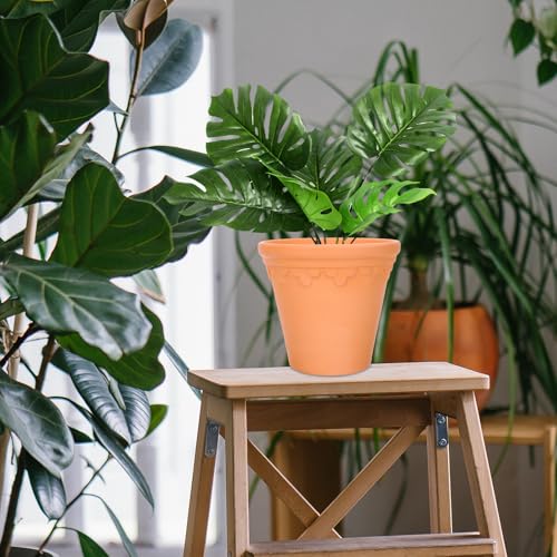 Pots de fleurs en terre cuite design avec trou de drainage pour plantes