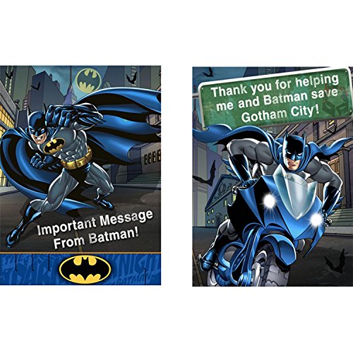 Batman Party Invitations & Thank You Postcards Pack #TOP29
