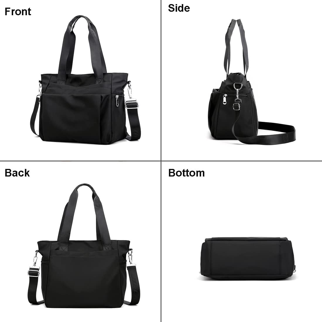Women Nylon Tote Bag Water resistant Multi-function Shoulder Handbag Light Travel Messenger Bags - Image 4