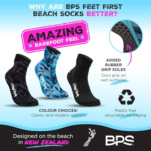 BPS 'Feet First' Beach Volleyball Socks Ultra Flexible Sand Soccer Socks Quick Dry Aqua Sock with Kevlar Soles4