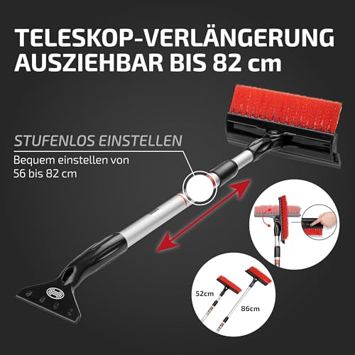 HEYNER® Eiskratzer 4in1, faltbarer Scheibenreiniger mit 20 cm – Ansicht 4