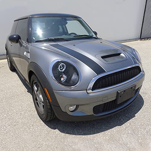 SPEC-D TUNING Glossy Black Smoke LED Halo Rim Projector Headlights Compatible with 2007-2013 R56 MINI Cooper Models, Left + Right Pair Headlamps Assembly - Image 3