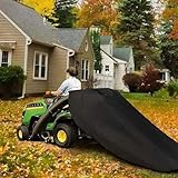 Yuanpgky Borsa raccogli erba del trattore da prato con capacità di 54 cu ft per efficiente per la raccolta delle foglie, materiale nero del panno di Oxford