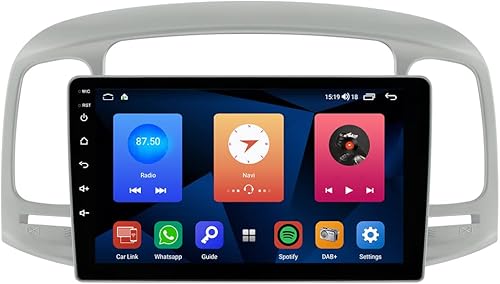 ASURE Radio estéreo de coche de 9 pulgadas para Accent MC 2006-2011, 4 núcleos 2+32G Android navegación GPS unidad principal con Carplay