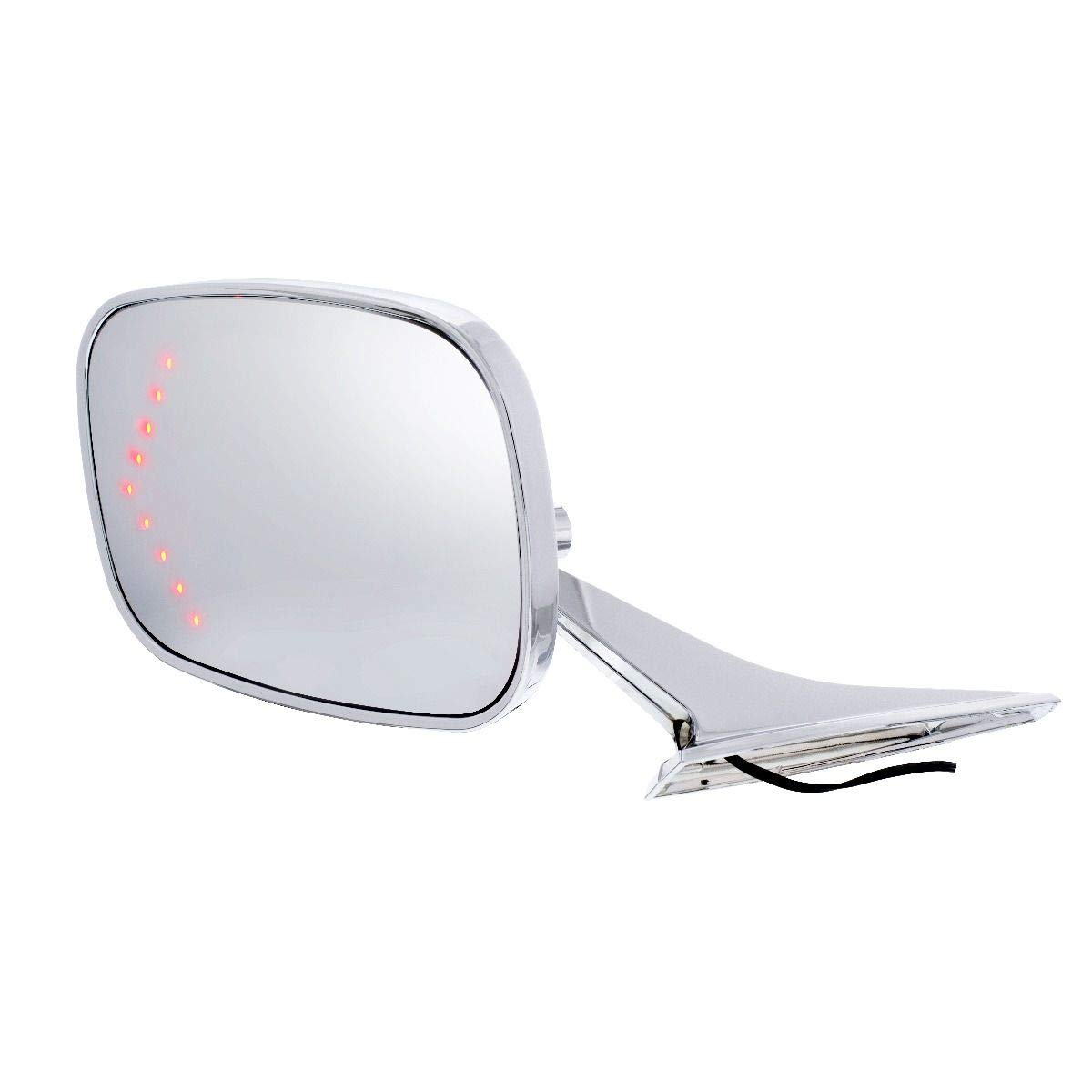 United Pacific 110296 Chrome Diecast Exterior Mirror w/Hidden LED Turn Signal for 1968-72 Chevy Passenger Car, 12V – Driver Side – ONE Unit