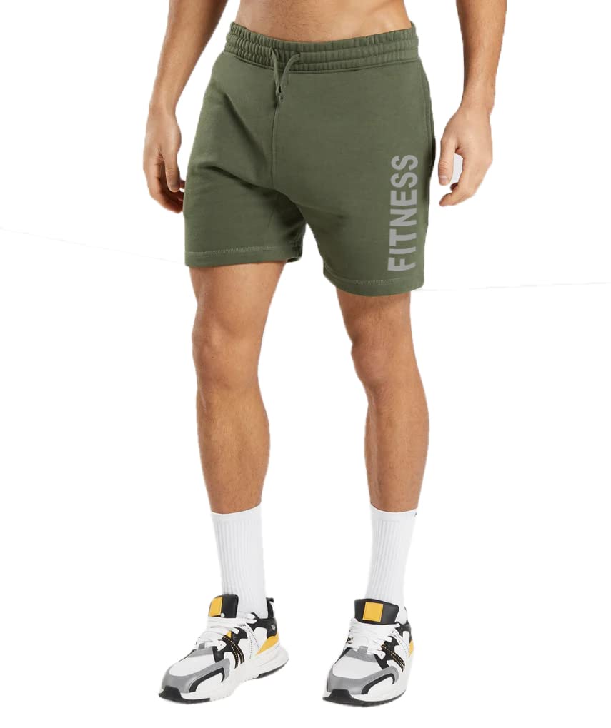 hotfitsMen's Black Training Rest Day Cotton Regular Shorts