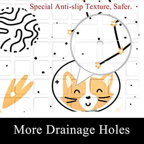Tapis de bain Space Cat Planet antidérapant sécurisé enfants et aînés