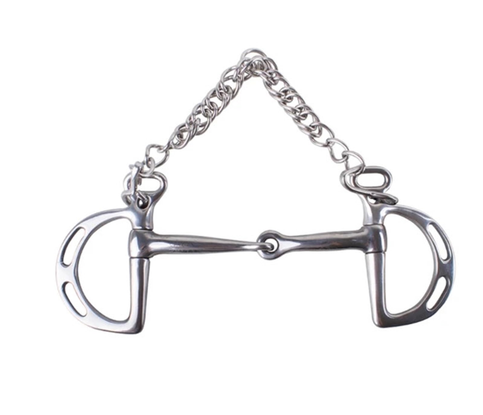 Caballo bit Broca de Freno Tipo Tres Pasos for Montar a Caballo, Broca de Filete, Entrenamiento de Caballos