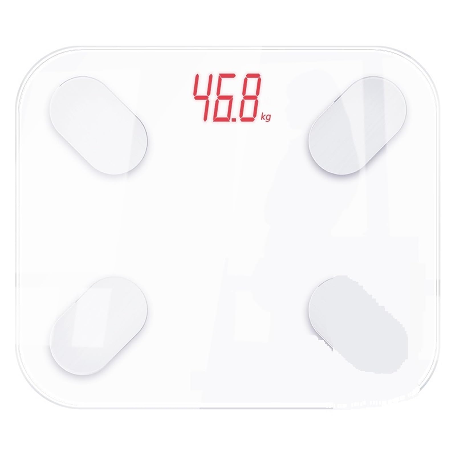 Báscula De Grasa Corporal Floor Scientific Smart Electronic LED Peso Digital Balanza Baño Bluetooth Preciso FáCil De Leer(White)
