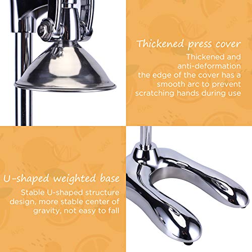 Ihayner Hand Press Juicer Machine Manual Orange Juicer 304 Stainless Steel Professional Citrus Juicer Orange Crusher #TOP4