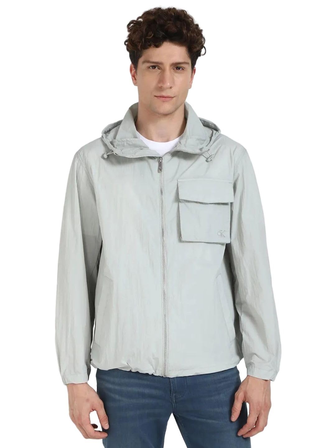 calvin klein jeans Solid Relaxed Fit Nylon Jacket-picture-11