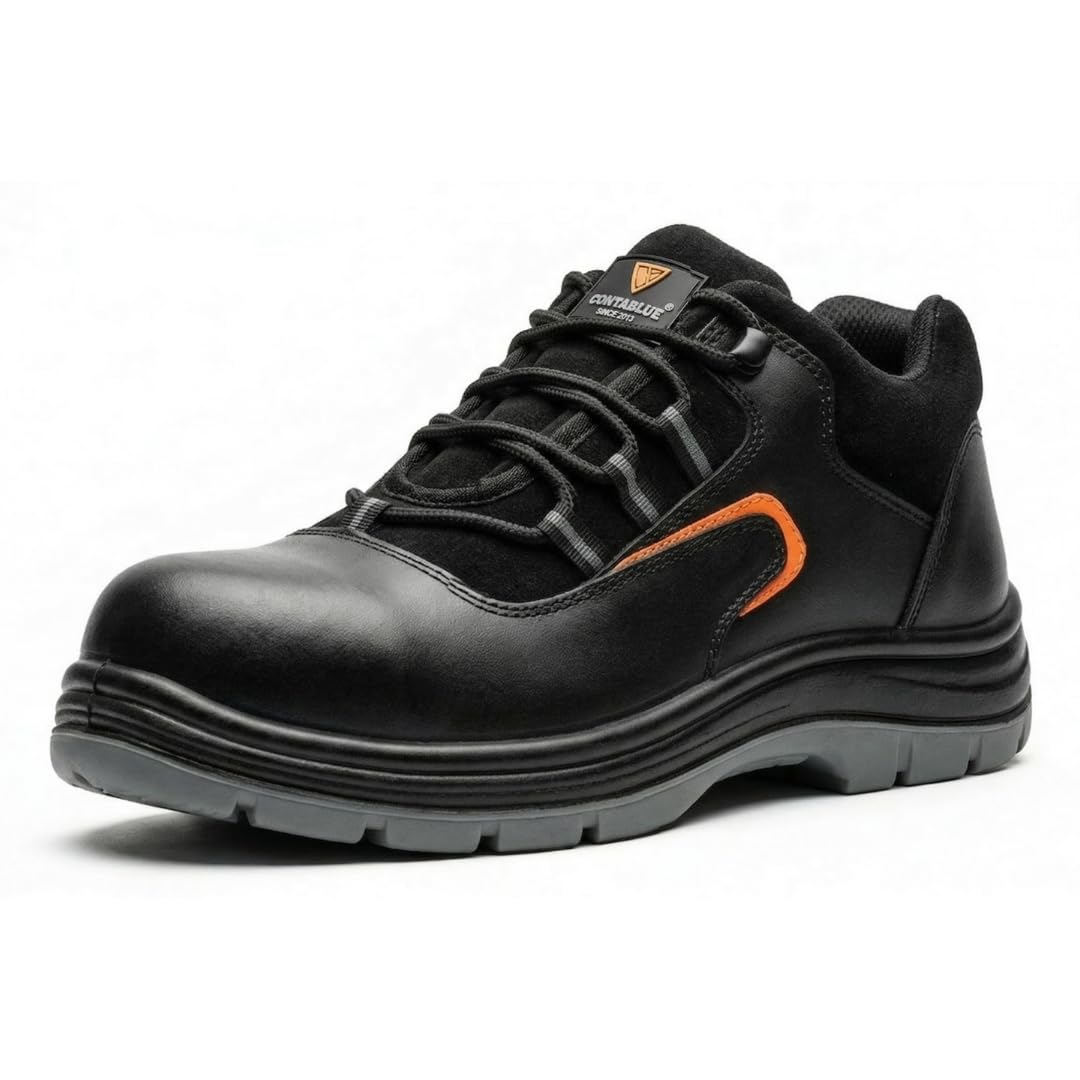 Rival-2006 Safety Shoes for Men| ISI Certified Footwear | Composite Toe, Genuine Leather, Anti-Skid & Oil Resistant | Industrial Work Shoes with Double Density PU Sole | Lightweight & Breathable-image-7
