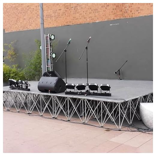 Plataforma escénica Plataforma Escénica Portátil Para Eventos, Kit De Escenario Modular Conectable Con Elevador De Aluminio Y Pasadores De Bloqueo, Escenario Plegable Para Dj Fácil De Transportar Y Mo