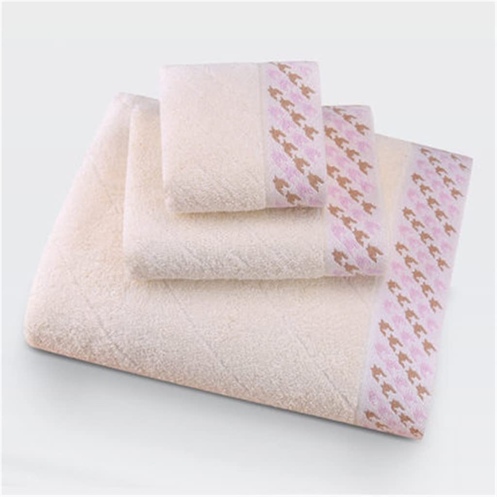 3 Piece Cotton Bath Towels Adult Face Wash Hand Towel Thick Absorbent 3 Sizes Cotton Towels Bathroom Color