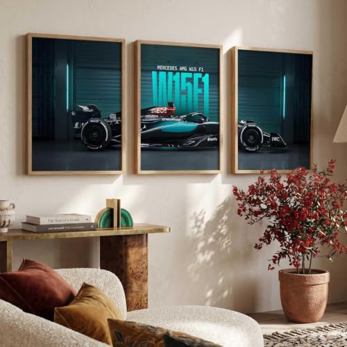 Image of HOMESY Sports Car Framed Posters Gift Items for Boys Room | Wall Decoration for Bedroom Living Room Office Gaming Room Decor | Sports Car Poster with Frame for Wall Decor Set Of 3 Size (10x13 inch, BROWN)
